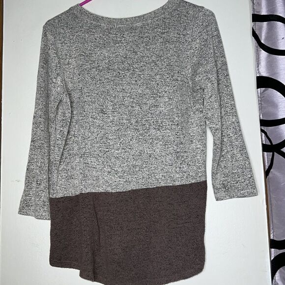 Moa Moa Sweater gray brown color block size medium - Picture 6 of 8